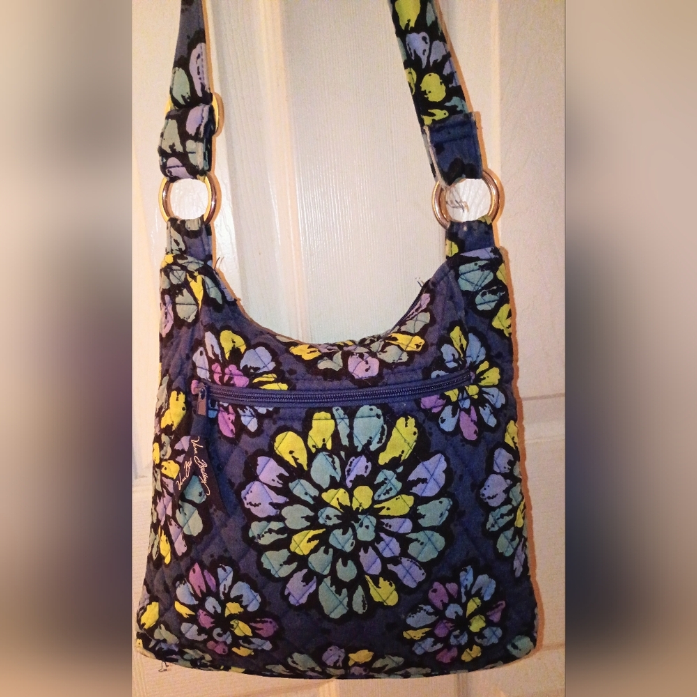 Vera Bradley Indigo Pop Floral Quilted Shoulder Bag #62